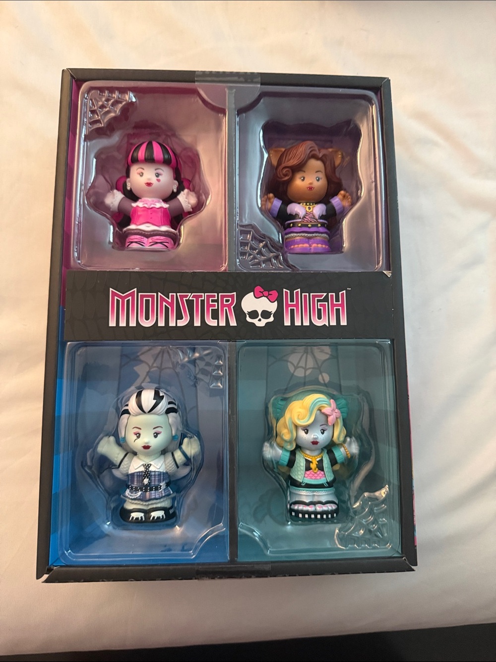 Monster High Black Box with White Skull and Pink Bow